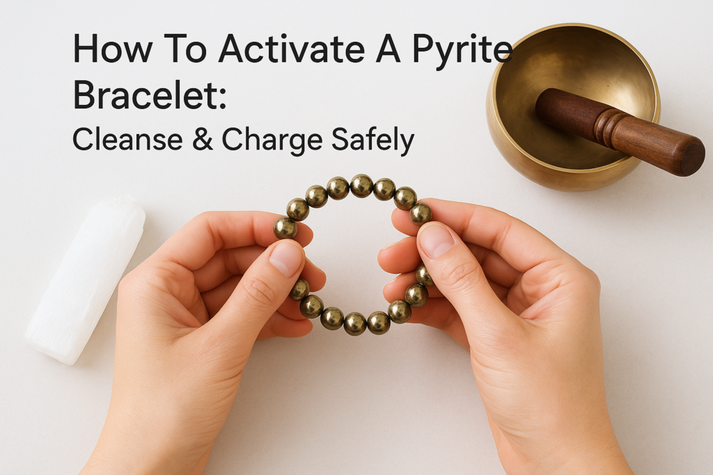 How To Activate A Pyrite Bracelet: Cleanse & Charge Safely