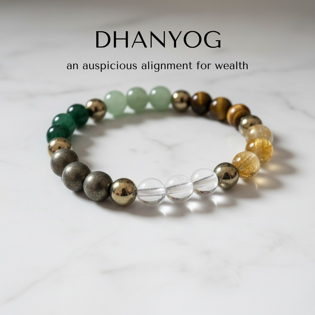 Dhanyog bracelet Divine Sansar natural crystal wealth and prosperity bracelet UAE
